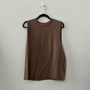 SKIMS loose work out tank/lounge wear in the color oxide size medium.